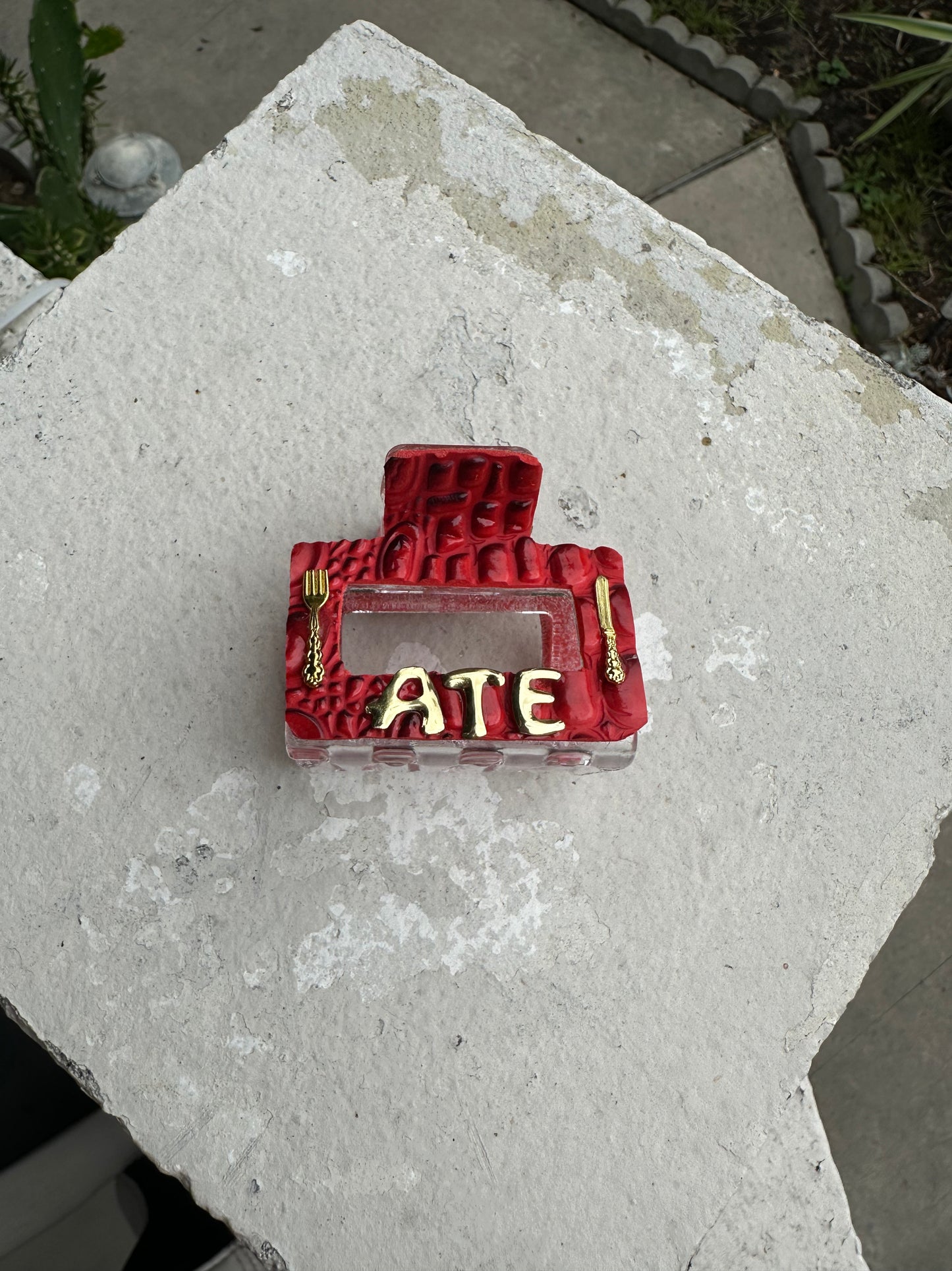 'ATE' FAUX CROC / PLASTIC HAIR CLIP MINI