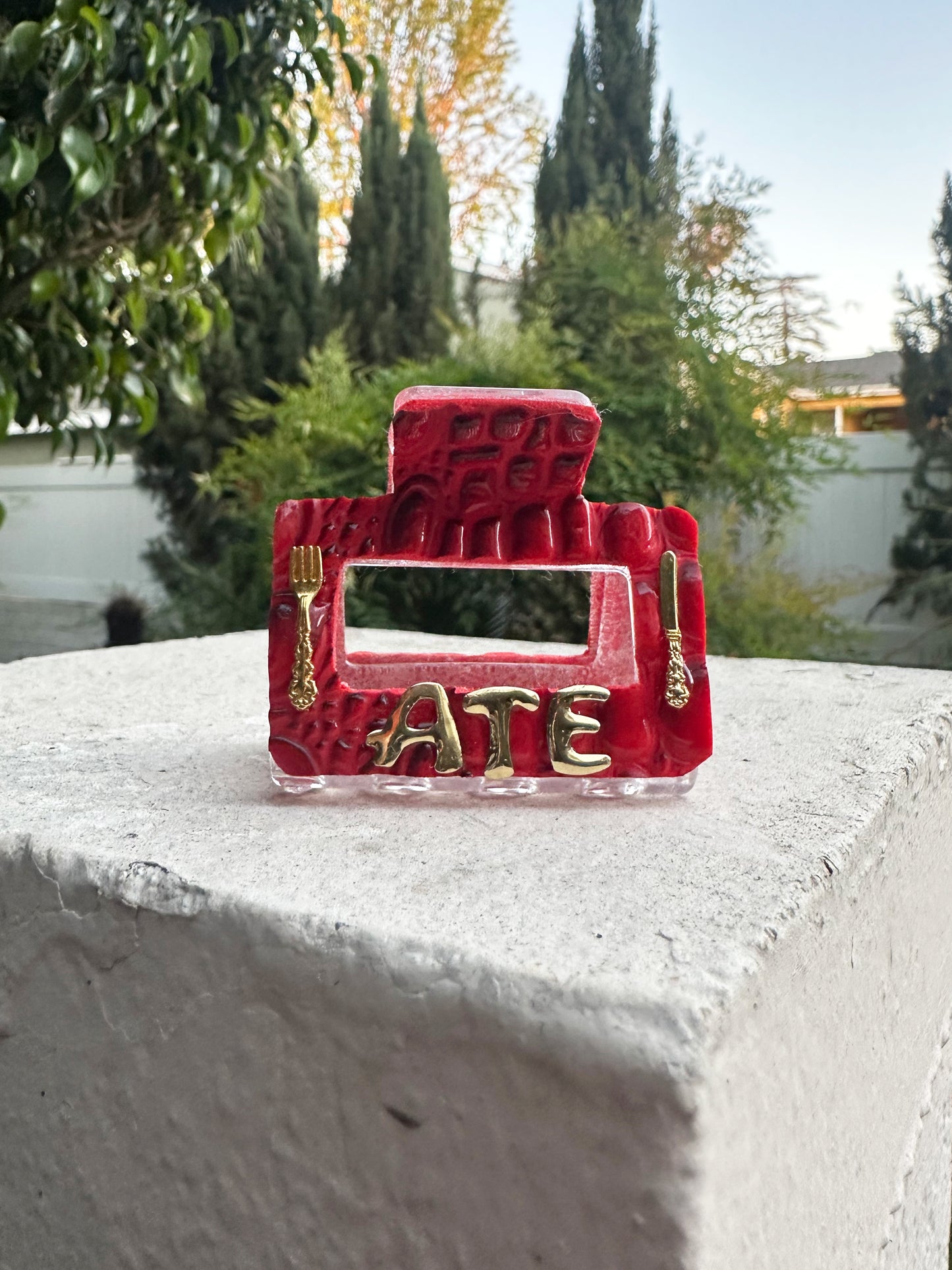 'ATE' FAUX CROC / PLASTIC HAIR CLIP MINI