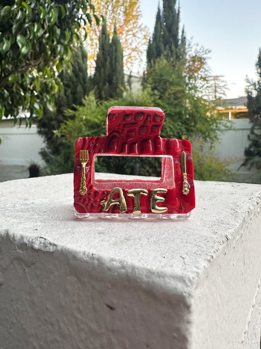 'ATE' FAUX CROC / PLASTIC HAIR CLIP MINI