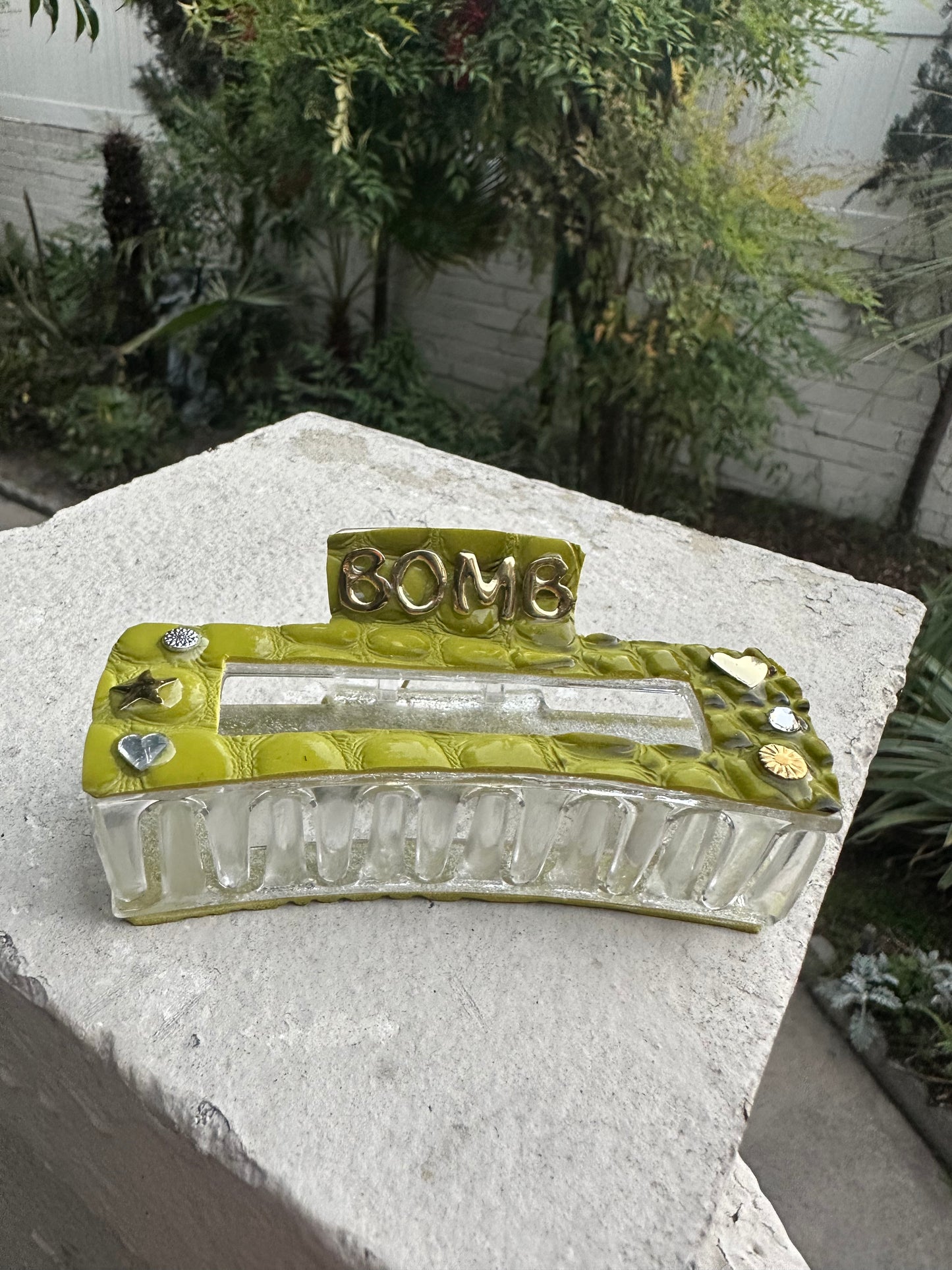 'BOMB' FAUX CROC / PLASTIC HAIR CLIP