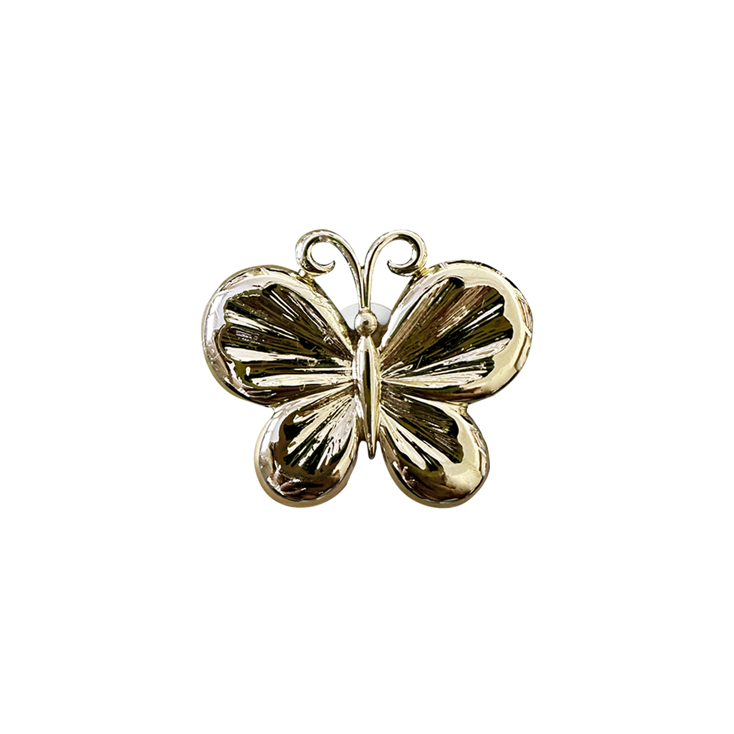 CHUNKY ROUNDED BUTTERFLY // GOLD