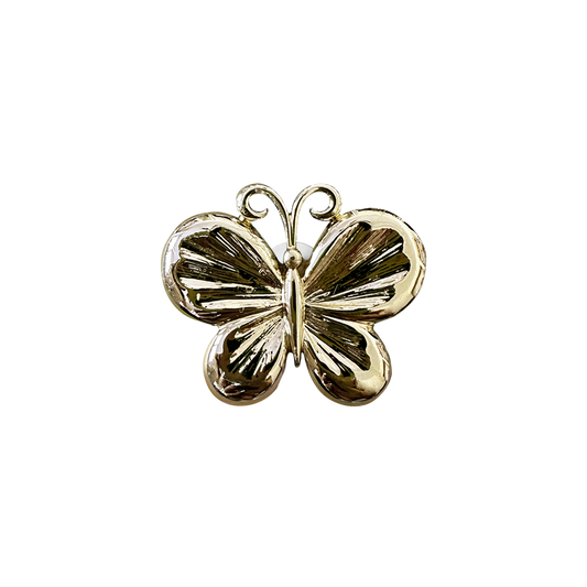 CHUNKY ROUNDED BUTTERFLY // GOLD