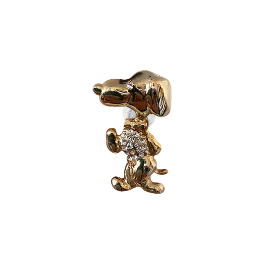 RHINESTONE VEST SNOOPY // GOLD