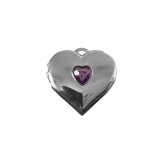 POWERPUFF GIRL HEART LOCKET // SILVER