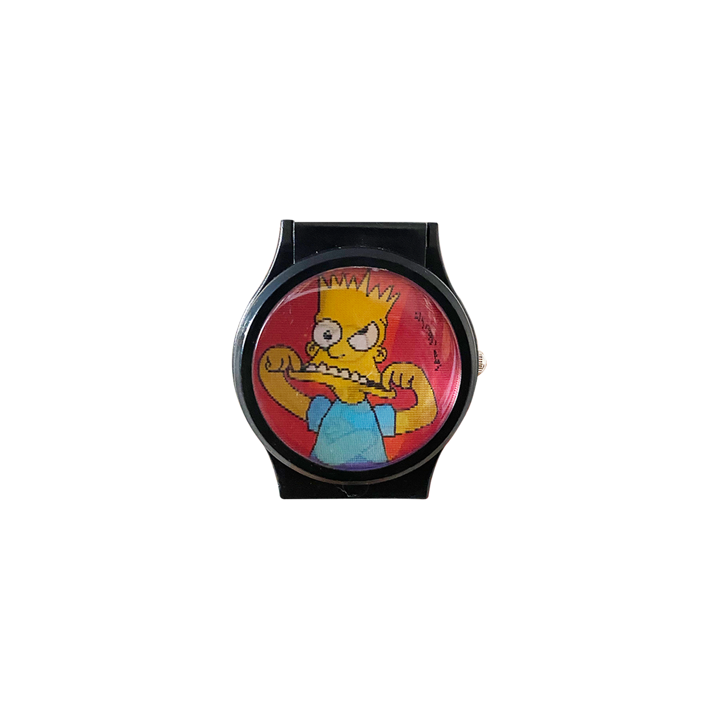 HOLOGRAPHIC BART SIMPSON WATCH // BLACK