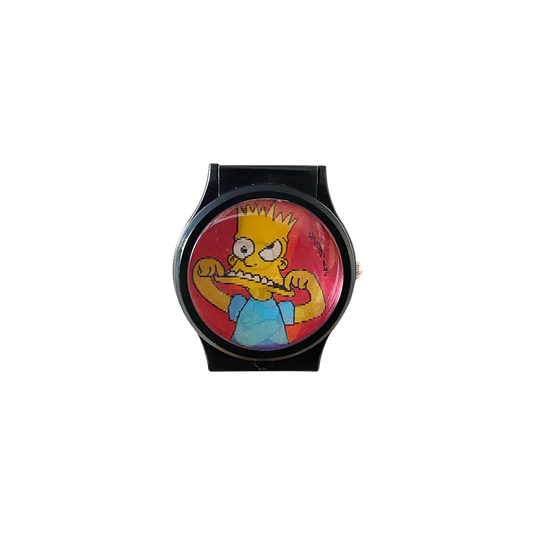 HOLOGRAPHIC BART SIMPSON WATCH // BLACK