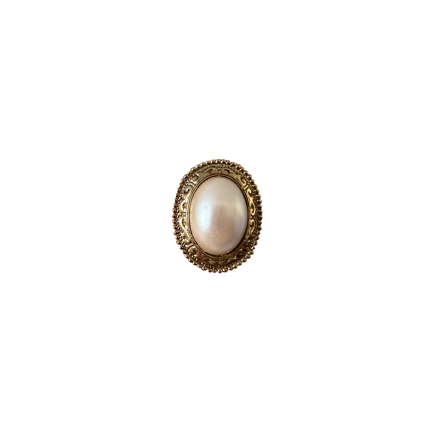 DECORATIVE PEARL OVAL // GOLD