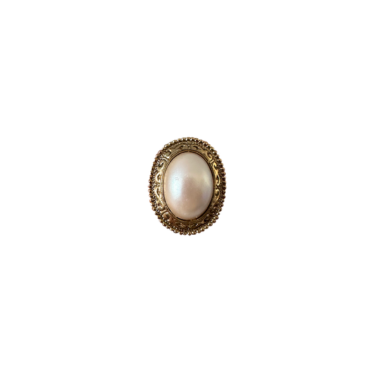 DECORATIVE PEARL OVAL // GOLD