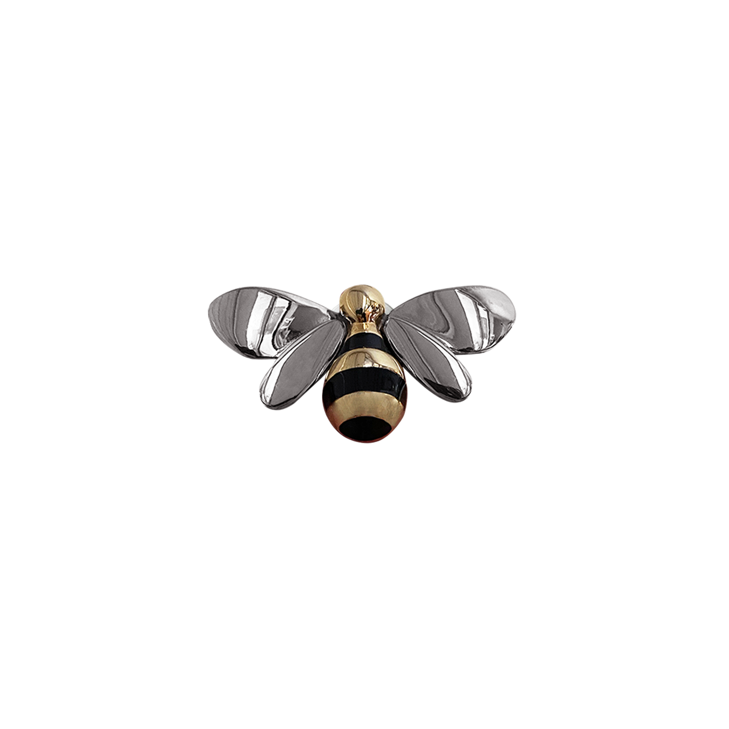 SHINY MIXED METAL BEE // GOLD