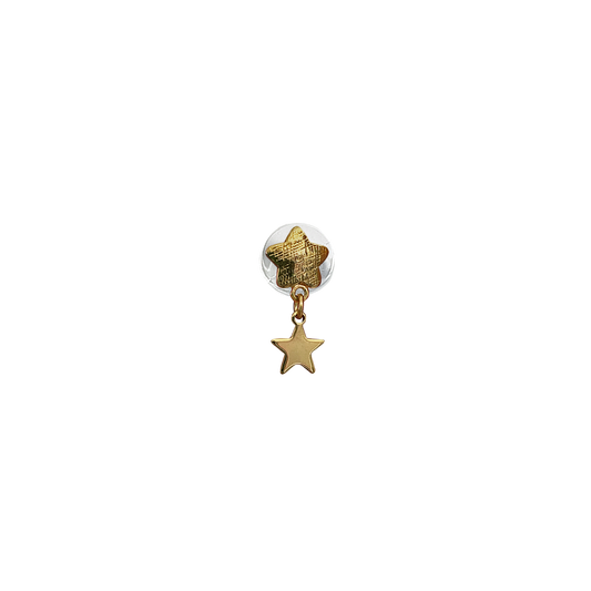 TEXTURED MINI STAR DANGLE // GOLD