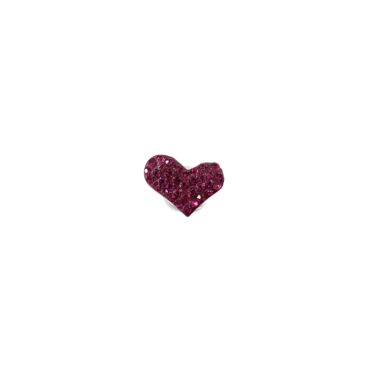 RHINESTONE METAL HEART // MAGENTA