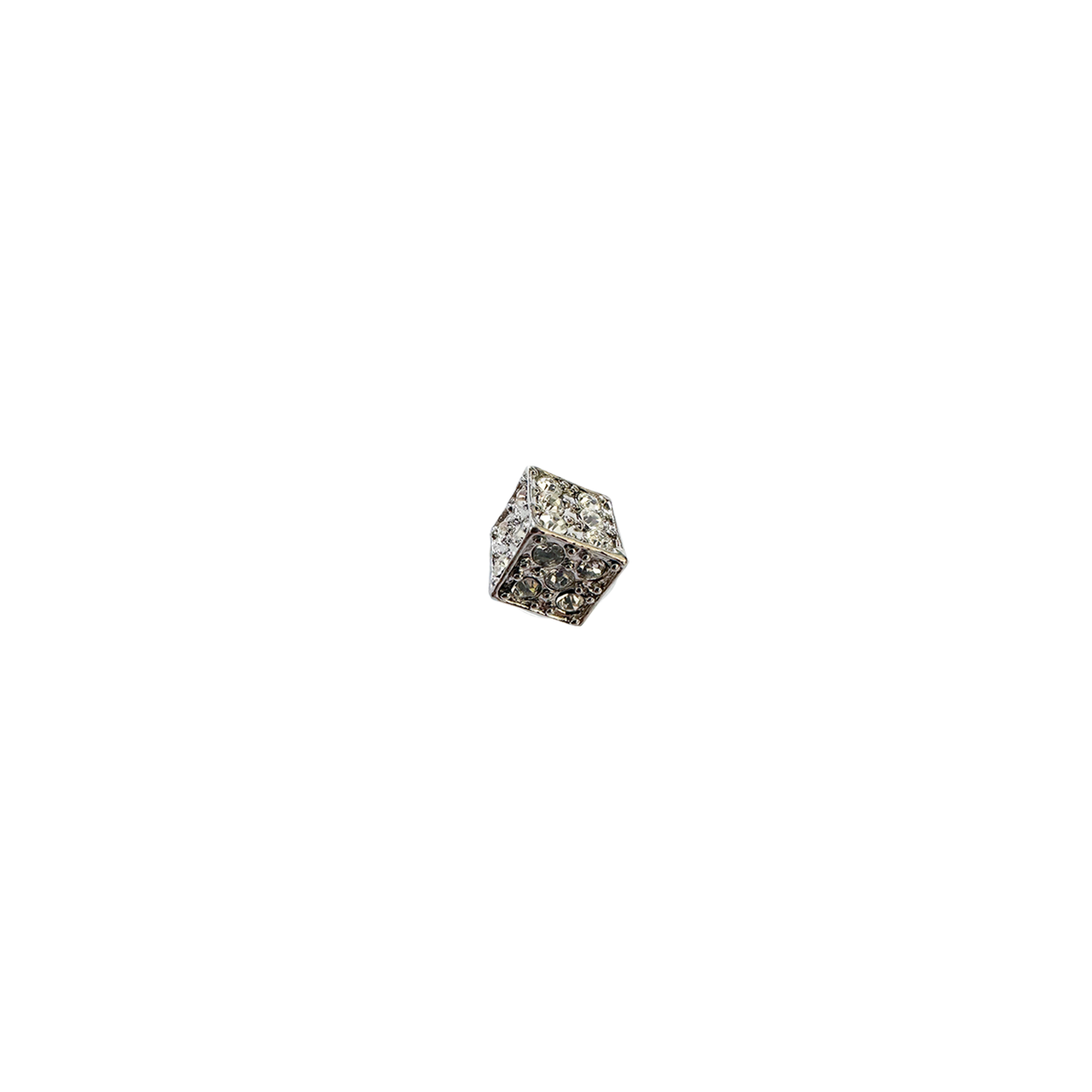 RHINESTONE CUBE // SILVER