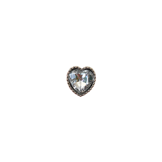 CLEAR CRYSTAL HEART // SILVER