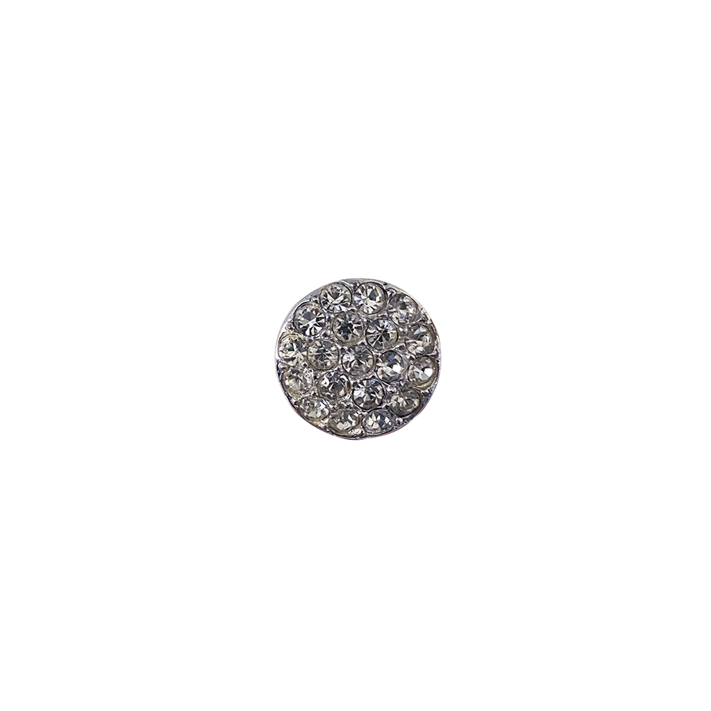 RHINESTONE FILLED CIRCLE // SILVER