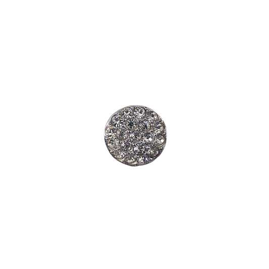 RHINESTONE FILLED CIRCLE // SILVER